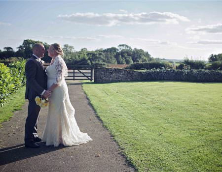 Bride and groom wedding portrait