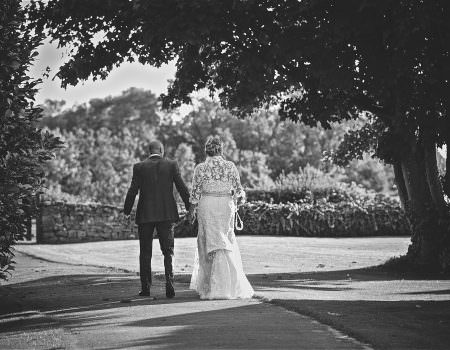 Bride and groom at Barnsdale Lodge