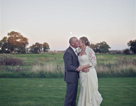 Dusk at Barnsdale Lodge wedding