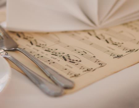 Place setting at Barnsdale Lodge Wedding