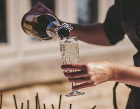 champagne being poured