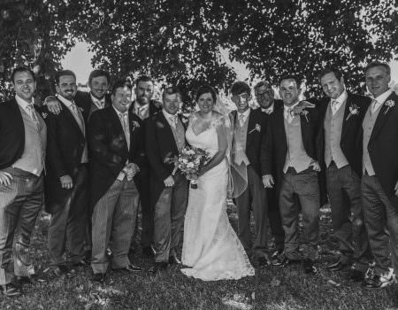 The bride with all the gents