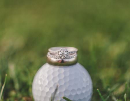 Ring shot on golf ball