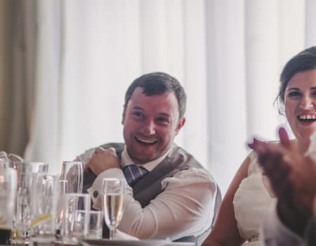 Laughter during the speeches