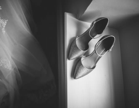 The brides shoes