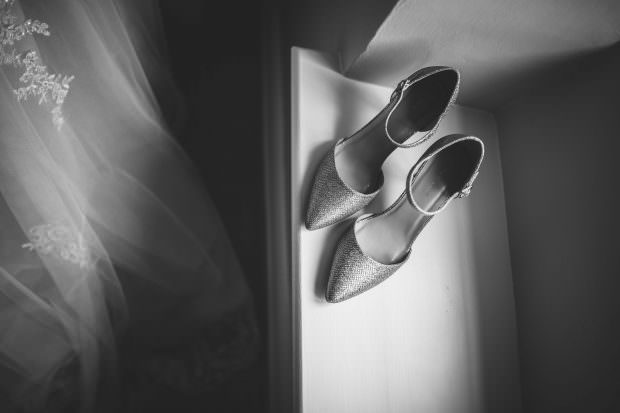 The brides shoes