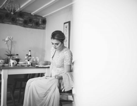 contemplative bridesmaid