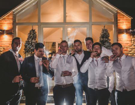 All the lads smoking cigars