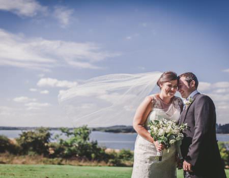 The Bride and Groom having a giggle