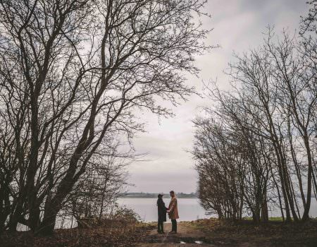 Bare trees and a winter sky at rutland water