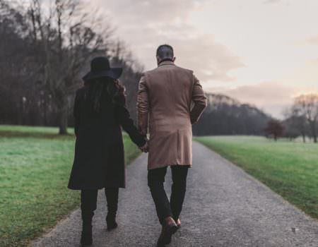 Walking hand in hand at Rutland Water