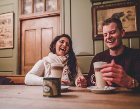 Laughter and love engagement photos