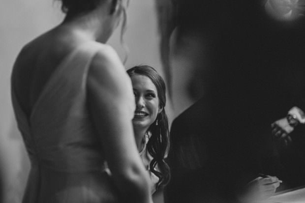 Bride smiling after the ceremony
