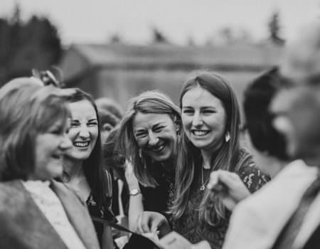 Guests enjoying themselves at Bassmead Manor Barn