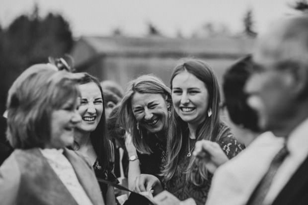 Guests enjoying themselves at Bassmead Manor Barn