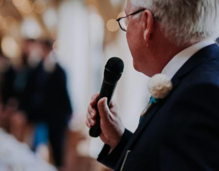 Father of the bride makes a speech