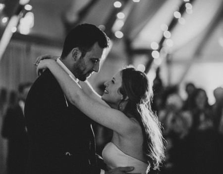 Bride and groom having their first dance
