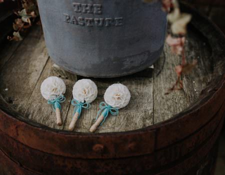 Handmade fabric button holes