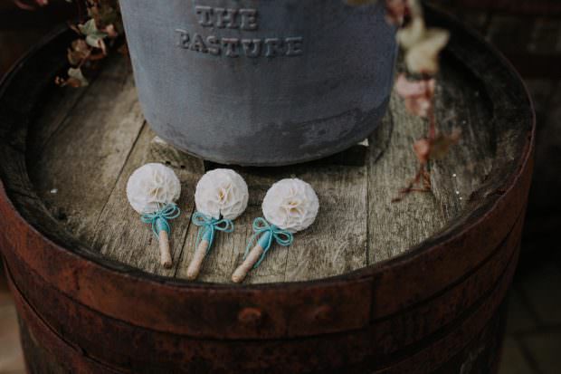 Handmade fabric button holes