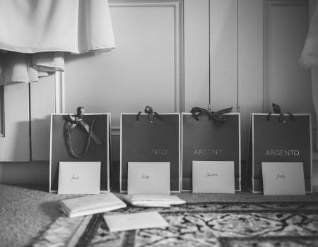 Bridesmaids presents Rose & Matt's Leicestershire Home Wedding