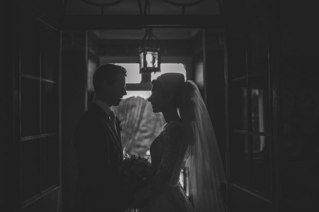 bride and groom silhouette