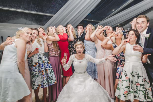 Girls doing shots at weddings