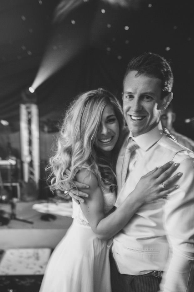 The bride and groom at the end of the night