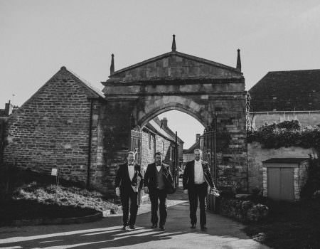 Arriving at Oakham Castle for wedding