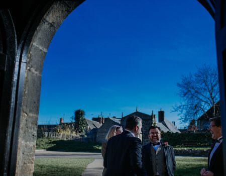 Blue sky at Oakham wedding