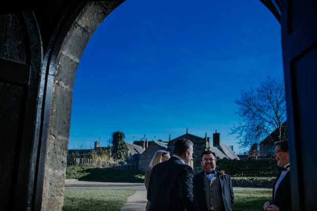 Blue sky at Oakham wedding