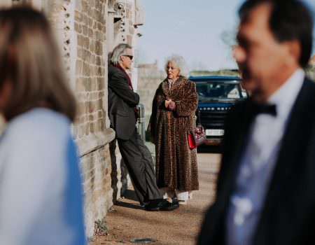 Guests fashion at spring wedding