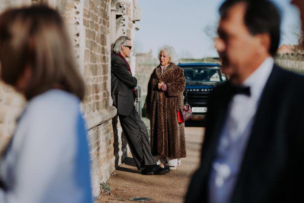 Guests fashion at spring wedding
