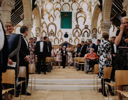 Bridal party entrance at Oakham Castle Wedding