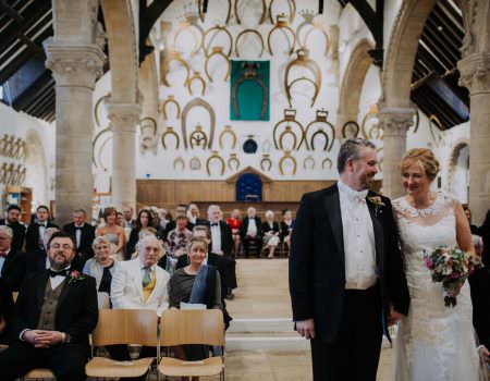 Wedding ceremony at Oakham Castle