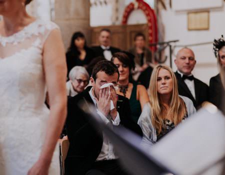 Emotions run high at Oakham Castle Wedding Ceremony