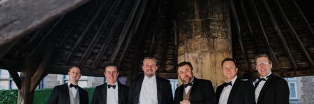 Groomsmen under The Buttercross Oakham