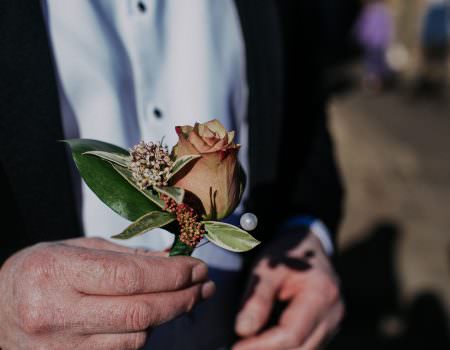 Wedding flowers at Oakham Castle