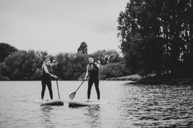 paddle boarding engagement shoot