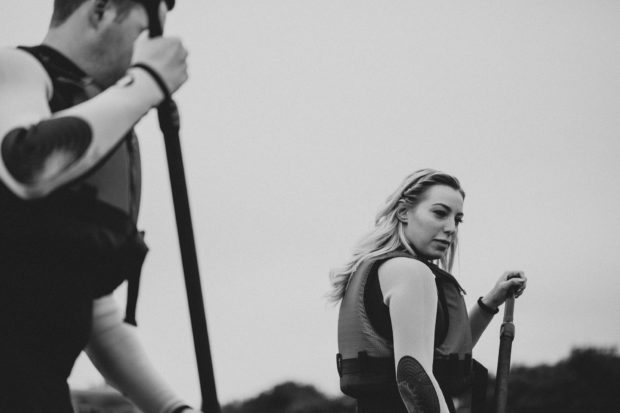 paddle boarding engagement shoot